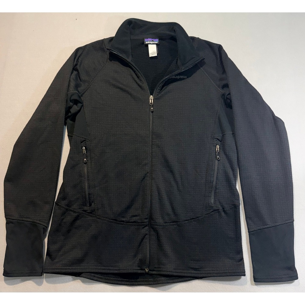 Patagonia Mens R1 Full Zip Fleece Polartec Midlayer Jacket Black Size Large